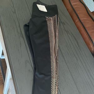 Puma Capri Yoga Pants Dry Cell XS Black & Gold NWT